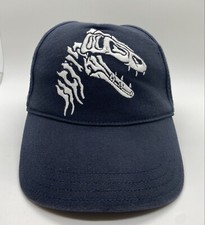 Dinosaur T-Rex Cap Hat Youth L 10-14 Snapback Black 100 Cotton