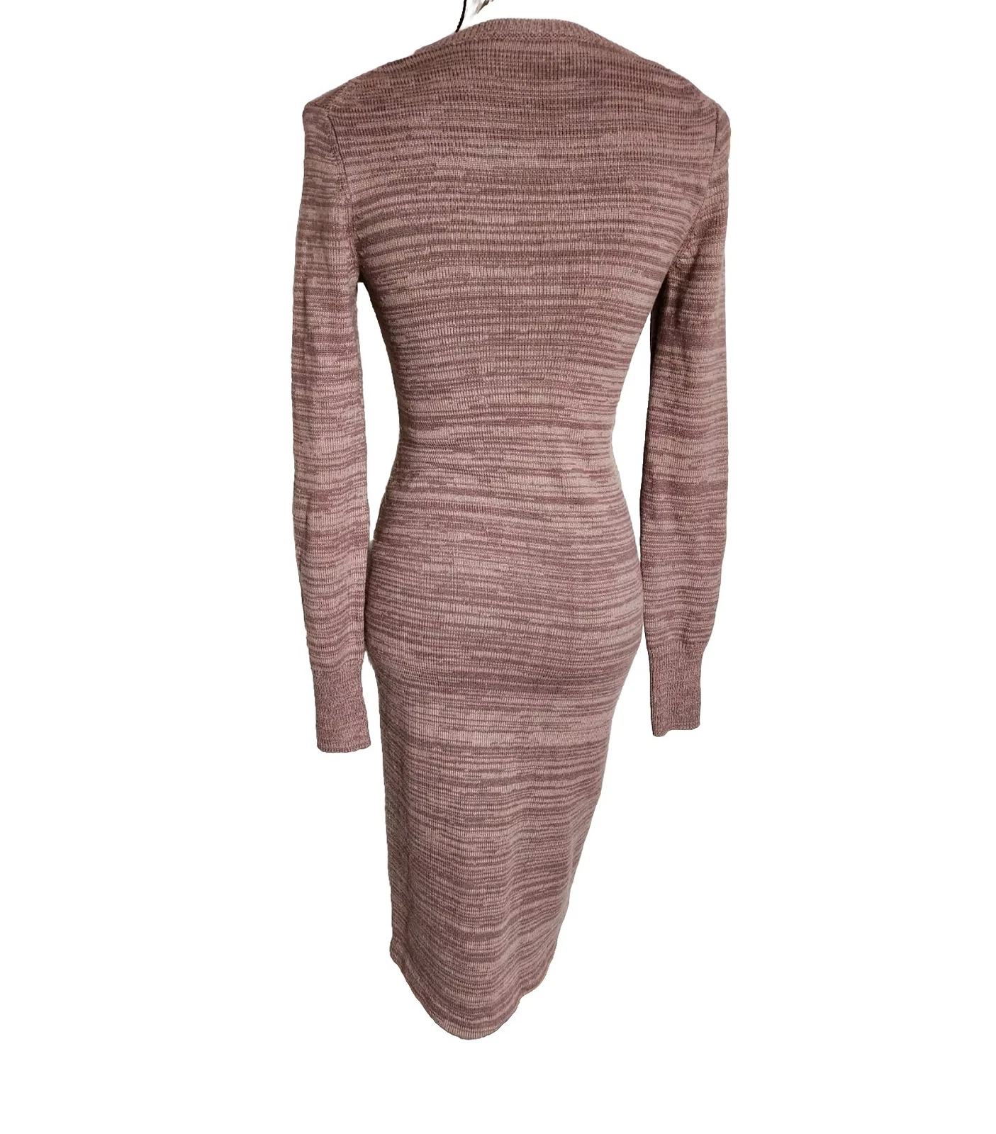 UNDERCOVER Victoria's Secret maglione maglia manica lunga scollo a V vestito midi rosa piccolo