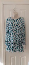 Stradivarius Boho Smock Dress Daisy Print Size Medium