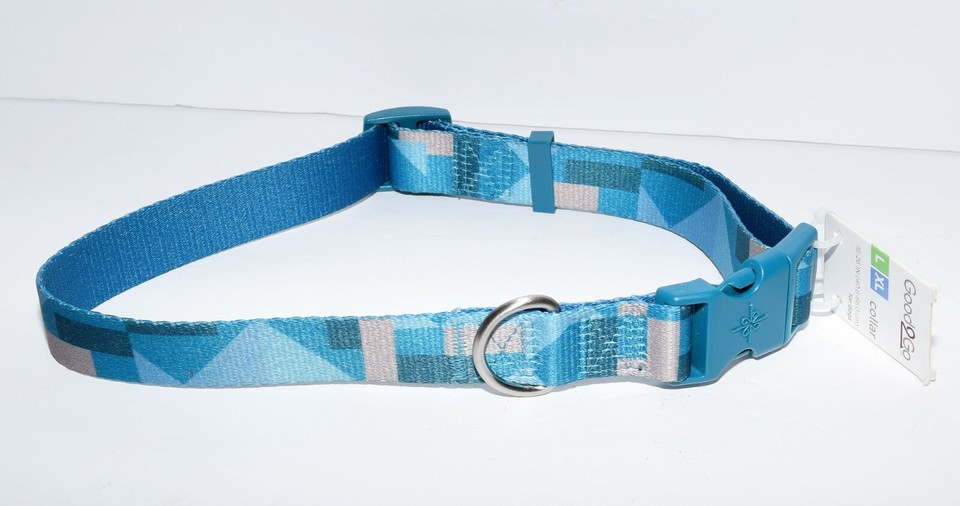 Good 2 Go Blue Multicolor Adjustable Dog Collar L XL 1626 Inches New