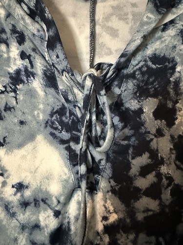 RBX Plus Size 2X Active Lightweight Ultra Soft Tie Dye Hoodie Tunic BLUE - Picture 4 of 6