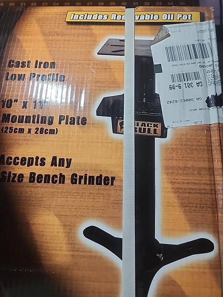 Soporte para amoladora de banco Black Bull 31 pulgadas Foto 2 de 4