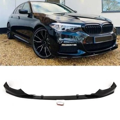 TRADE VEHICLE PARTS Fits BMW 5 G30 G31 Front Splitter Lip Spoiler M Performance Style Gloss Black