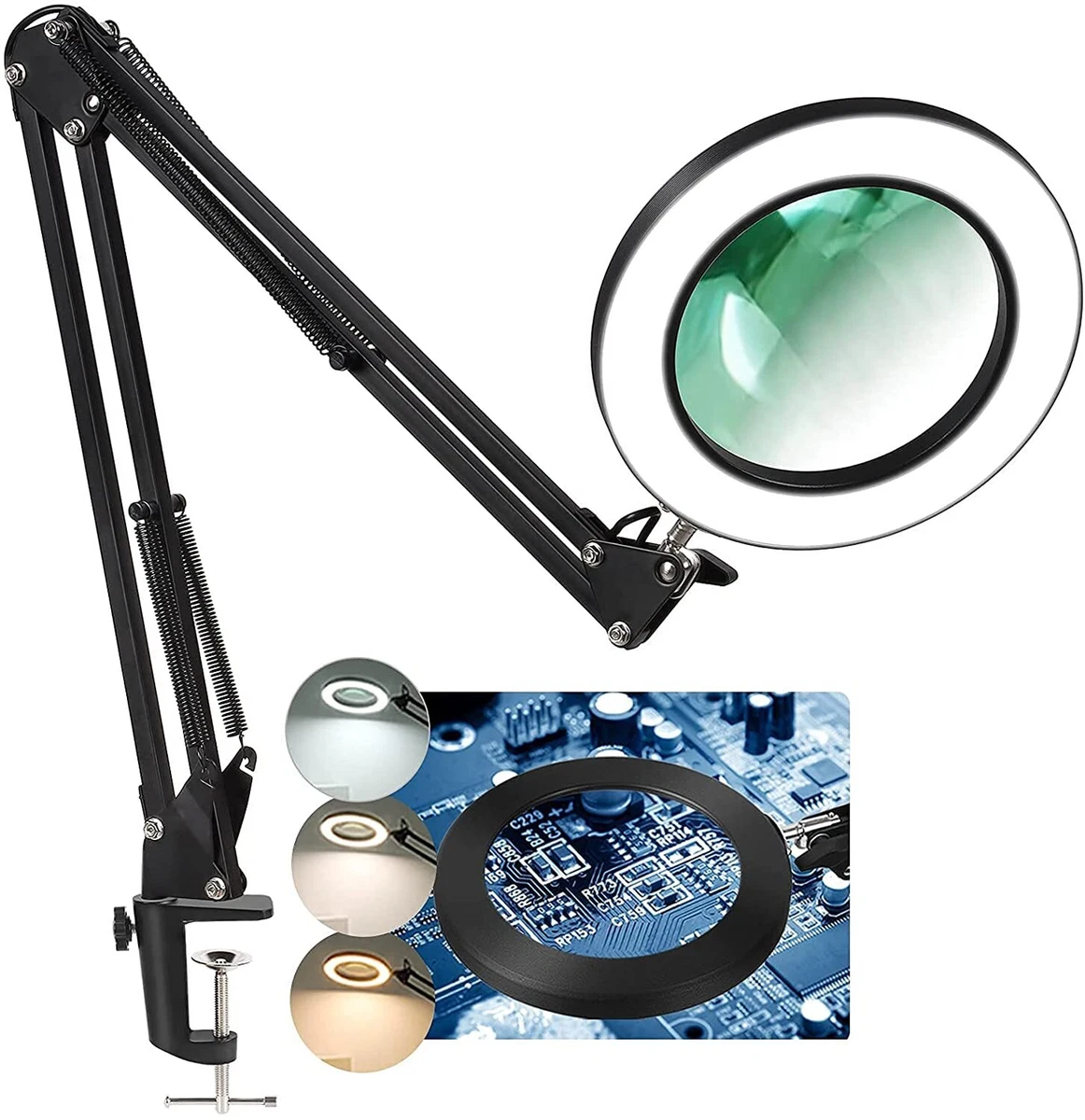 Standing magnifier with light online