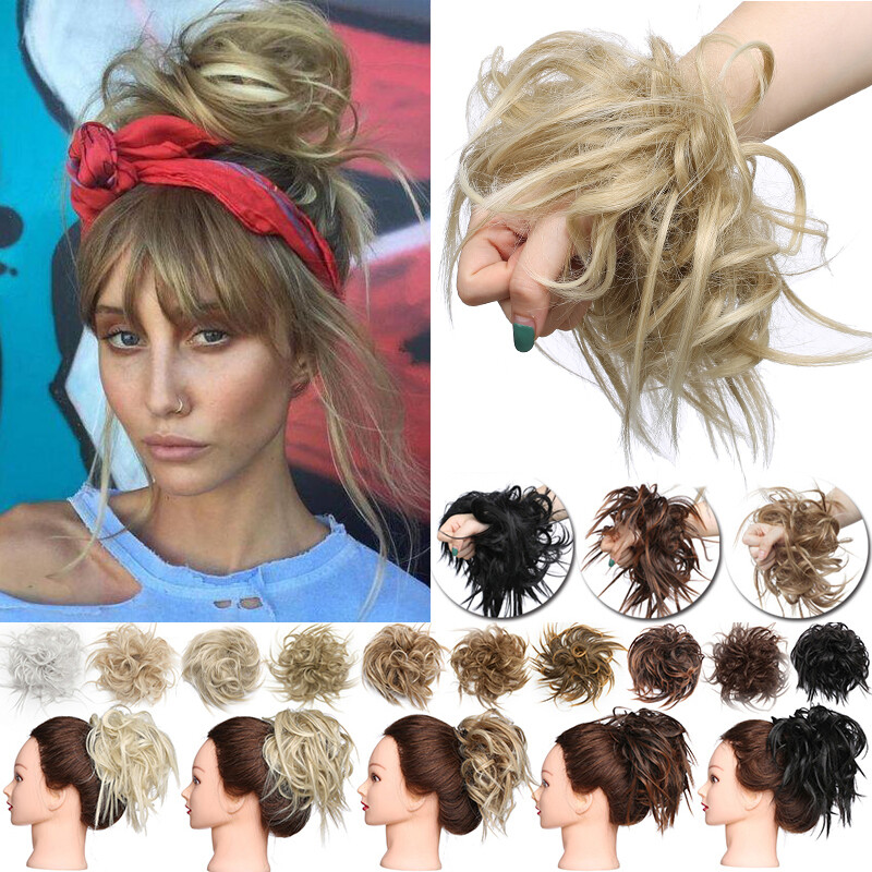 Chignon Postiche Synthétique - Couleur Light Copper Blond, Taille Moyenne, Made In France