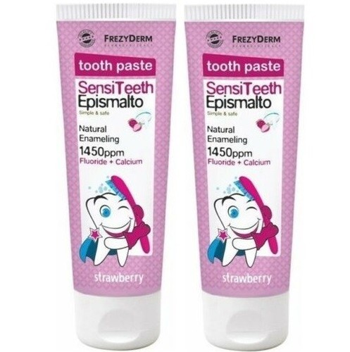 Frezyderm Sensiteeth Epismalto Toothpaste Natural Enameling 1450ppm Strawberry - 第 1/2 張圖片