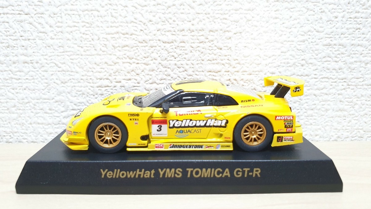 Kyosho 1/64 GT500 YELLOW HAT TOMICA NISSAN SKYLINE GT-R R35