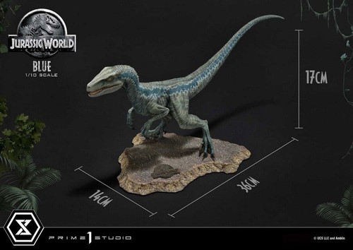 Prime 1 Studio PCFJW-03 Jurassic World Dinosaur Velociraptor Blue 1/10 Statue - Picture 6 of 12