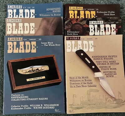 Vintage The American Blade Magazine Full Year 1978 Wayne Goddard Ka-Bar