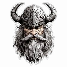 XXL 30X30 cm Autoaufkleber Sticker Wikinger Aufkleber