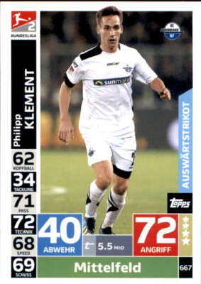 Topps Match Attax Extra 18/19 667 - Philipp Klement - 2. Bundesliga