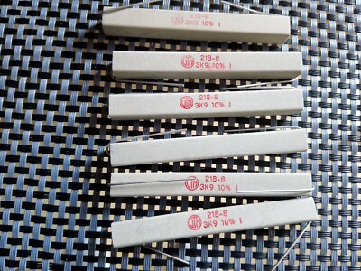 6x RARE! HIGH LOAD RESISTOR 3900 Ohm (3.9K Ohm) 17W CEMENT 75x9x9mm K12