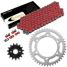 Celox Drive Chain & Sprockets Kit fits Kawasaki KL250 KLR250 1984-2005 / Red