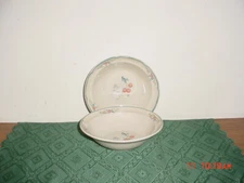 2-PC INT'L CHINA "MARMALADE" MED 6 3/4" SALAD-SOUP BOWLS/#8868/BEIGE-BLUE/SALE!