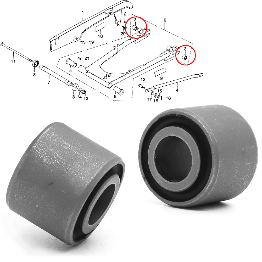 Rear Swing Arm Bushing Anti Shock Bushing For HONDA CB 350 350 400