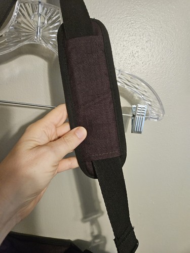Eddie Bauer Canvas Duffel Bag Carry On Weekender Shoulder Straps Purple - Picture 7 of 9