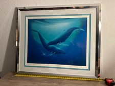 Robert Wyland, Ocean Encounter Framed Humpback Whale Print, signed & Numbered 