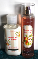 ALL NEW Bath  Body Works PRETTY AS A PEACH FINE BODY MIST  BODY LOTION -8 oz