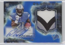 2015 Topps Platinum Rookie Sapphire Refractor /25 Ameer Abdullah Patch Auto 0pm