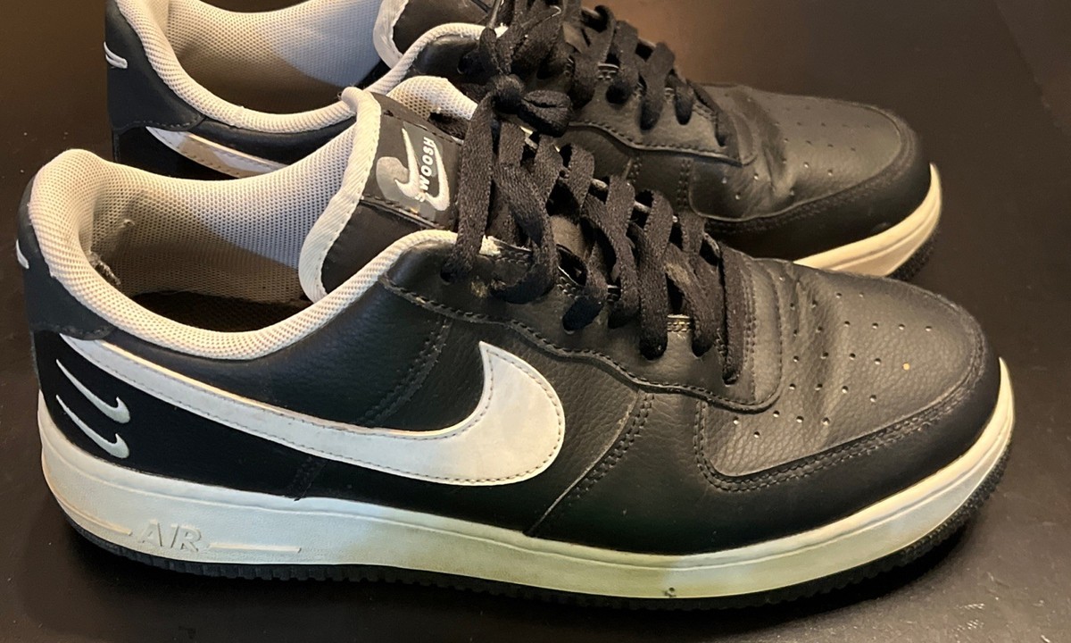 Mens Nike Air Force 1 LV8 Double Swoosh - Black White Size 