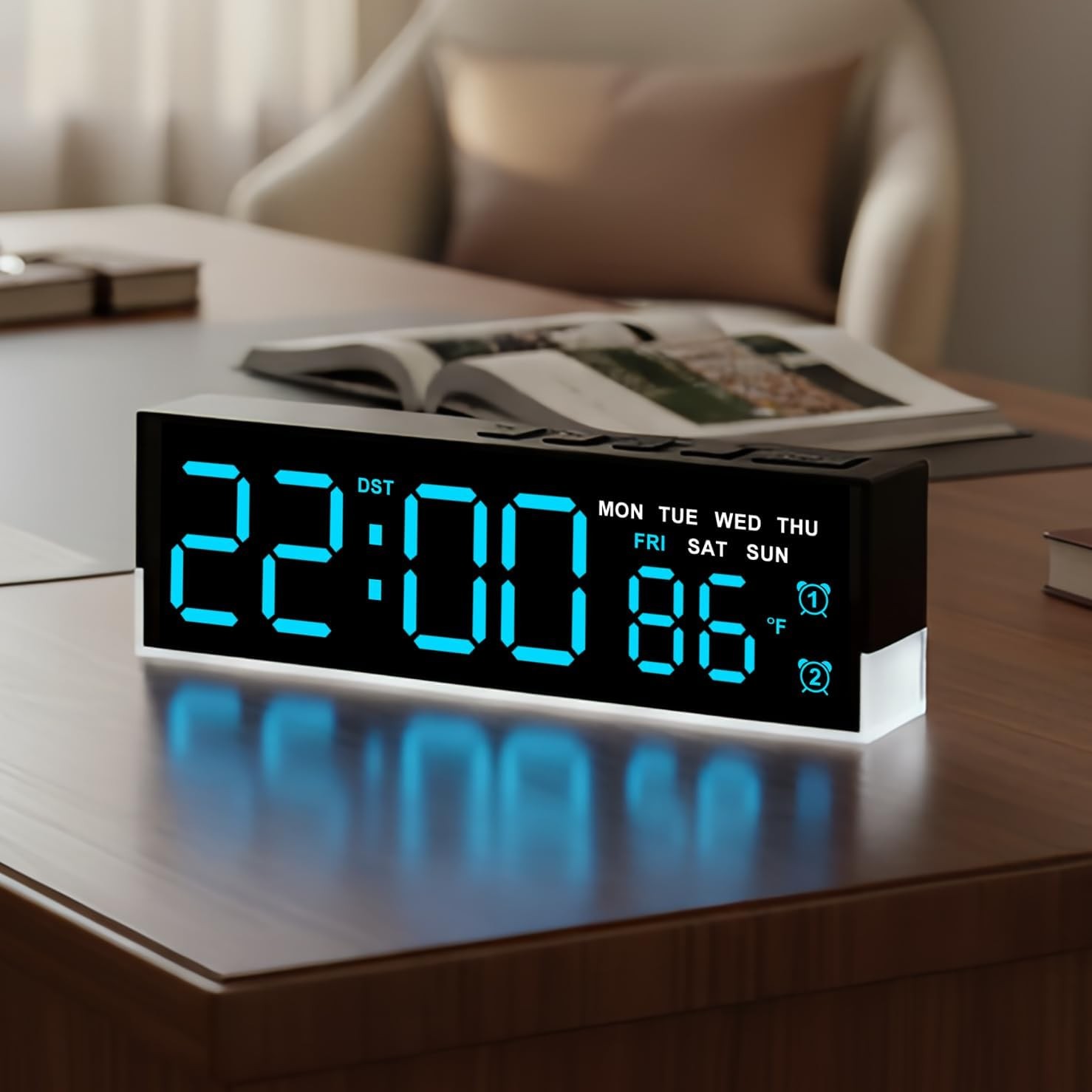 With Dual Alarms & Soft Bottom Lig