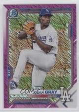 2021 Bowman Chrome Prospects Fuchsia Shimmer Refractor 107/199 Josiah Gray 0jv9