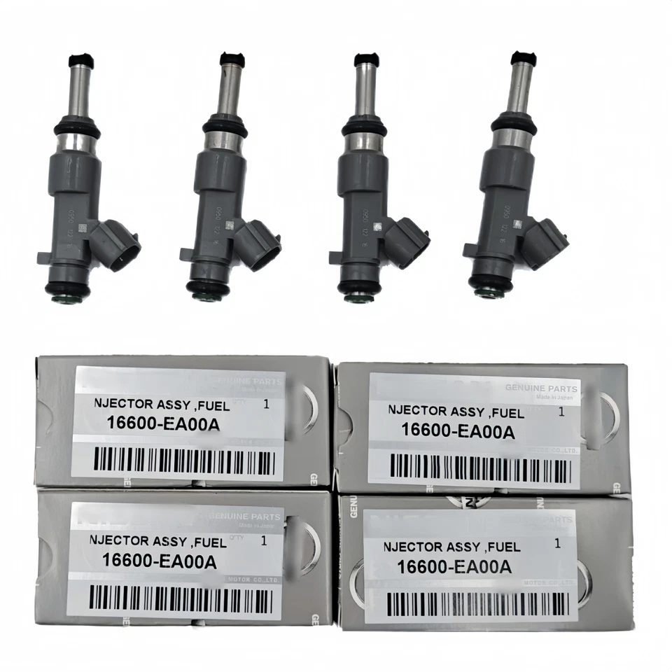 4x Inyector de combustible OEM 16600-EA00A para Nissan Frontier 2005-2019 4 cilindros 2,5 L QR25DE Foto 3 de 4