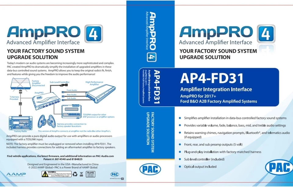 PAC AP4-FD31 AmpPRO Subwoofer Amplifier Interface for Select Ford (2018-2025) - Image 2 of 2