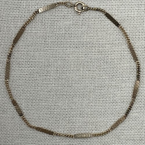 Brazalete cadena serpentina tono dorado 9 pulgadas para hombre mujer joyería fina - Imagen 2 de 4