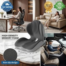 Ergonomic Memory Foam Seat Cushion Lumbar Support Back Pad Office Chair Car Post