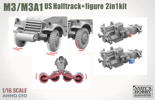 Andy's Hobby Headquarters 1/16 M3/M3A1 US Halftrack (kit 2 in 1) - Foto 7 di 12
