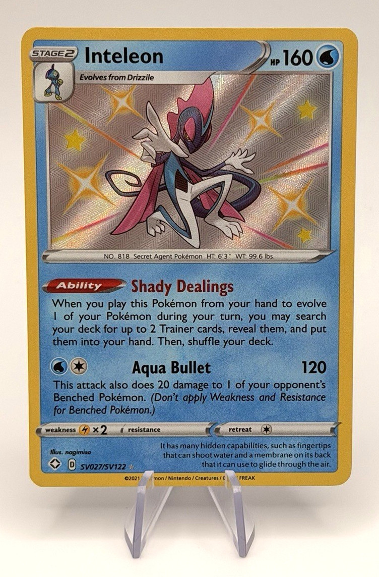 Inteleon SV027/SV122 Near Mint 2021 Shining Fates: Shiny Vault Holo Pokemon TCG