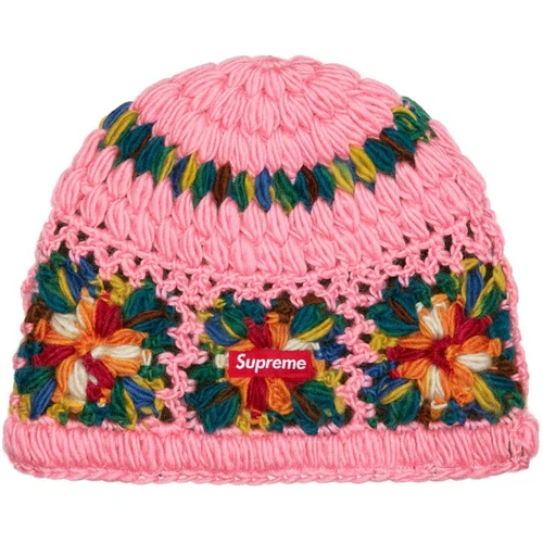 Supreme Crochet Beanie Fuchs SS25 Tricoté Main Laine Boîte Logo Commande Confirmée