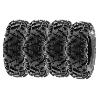 Set of 4 SunF 27x9-12 27x9x12 ATV UTV SxS Tires 6 Ply All Terrain Tubeless A033