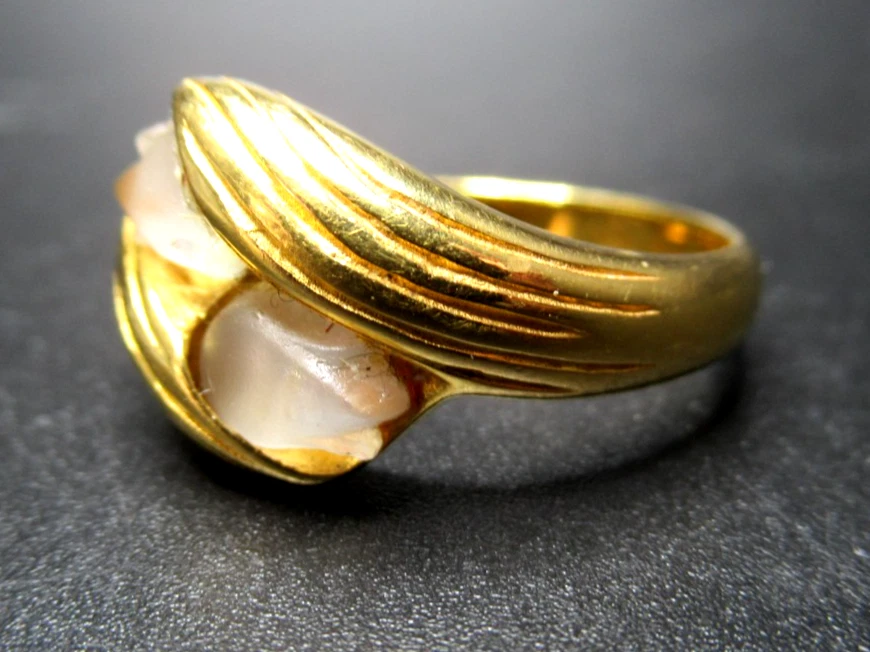 LALIQUE Carved Crystal Rose Flower Ring Size 8 | eBay