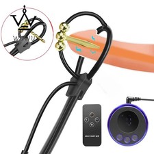 Electric E-stim Silicone Urethral Sounding Stretcher Penis Plug Bead Dilator MEN