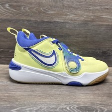 Nike Team Hustle D11 SE Shoes Youth Size 5.5 Basketball Sneakers Green Blue