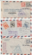 Willemstad, Curacao, WW II Censored. 15.22.41, 1.3.44, &12.11.41