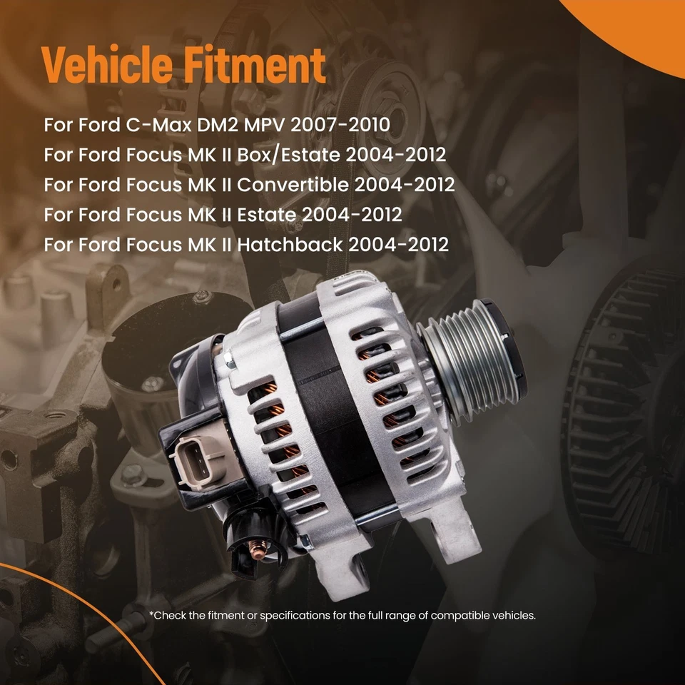 6 Nervature Generatore Alternatore 150A 14V For Ford C Max DM2 Focus II 04-12 - Imagen 3 de 4