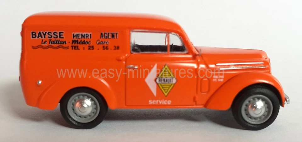 REE CB-205 - Renault JUVAQUATRE Fourgon tôlé Orange RENAULT - HO (1:87) - Photo 2/4