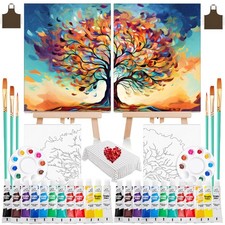 2-Pack 10''x12'' Couples Painting Kit Date Night, Sip and Paint Kit for Adult...