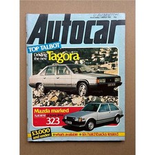 TALBOT TAGORA AUTOCAR MAGAZINE MARCH 7 1981 - Tagora cover with road test + new 