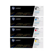 HP 201X High Yield Toner Set Black Cyan Magen...