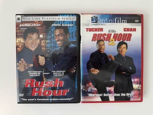 Rush Hour 1 & 2 DVD Bundle Jackie Chan & Chris Tucker Action Comedy Duo Lot