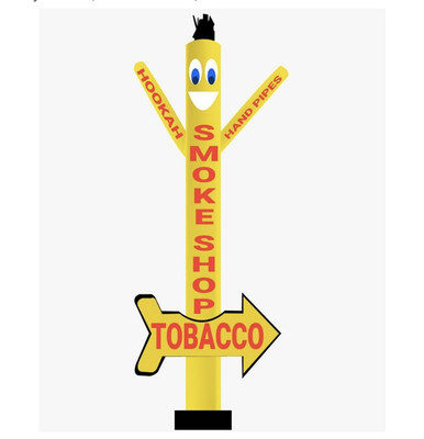 20ft Smoke Vape Shop Air Inflatable Advertising Dancer with Arrow (No Blower)