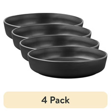 (4 pack) Mainstays Alessandra Matte Black Sto...