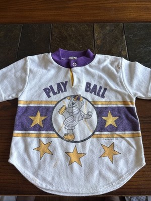 Vintage 90 s Babyfair Baby T Shirt PLAY BALL Star Baseball Shirt Infant 12M USA