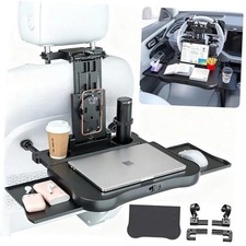 2-in-1 Car Steering Wheel Tray  Back Seat Headrest Tray with 2-in-1 Car Tray