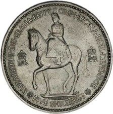 GREAT BRITAIN coin Crown 1953 XF Extremely Fine