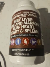 Clean Nutraceuticals Grass Fed Beef Organs 3000mg Premium Quality Ex 11/26